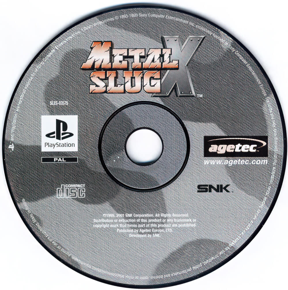 Лицензионный диск Metal Slug X для PlayStation